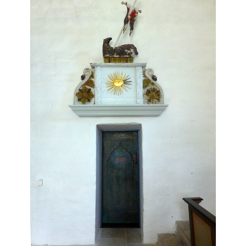 at the east end of the church, north side