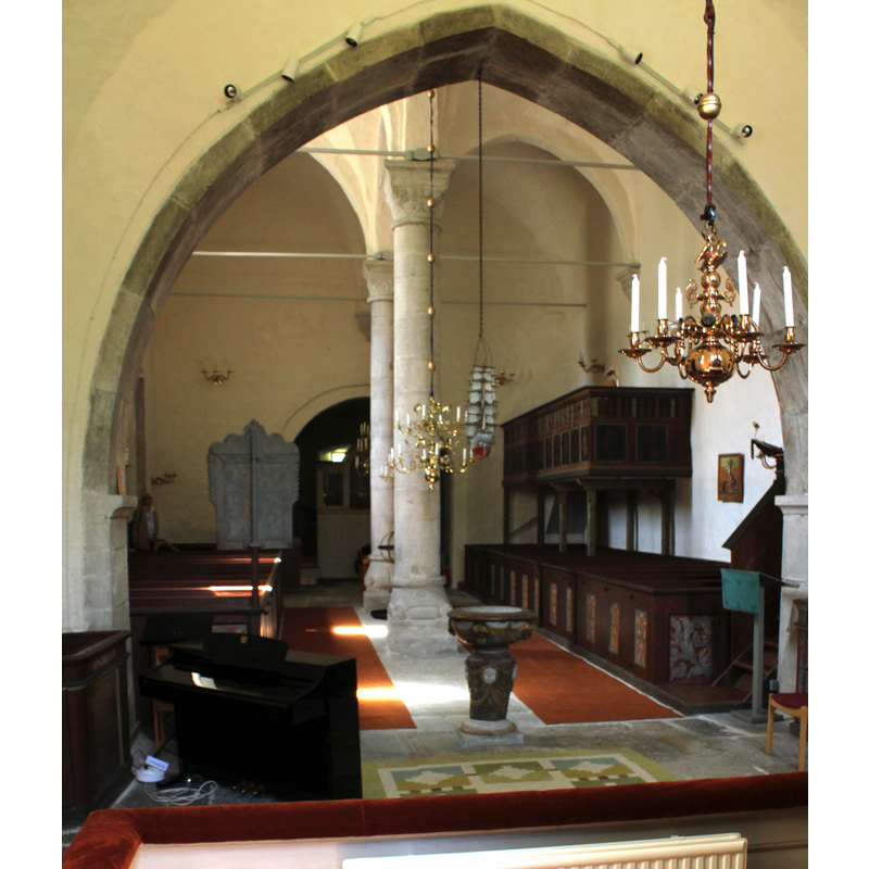 view west from inside the chancel