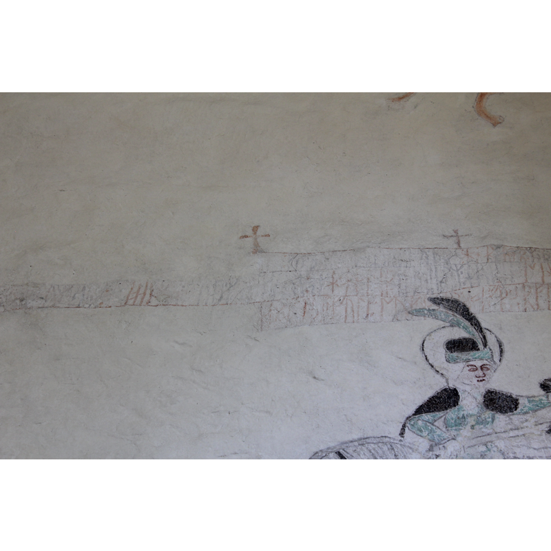 the Runic inscription is said to record the farmers who took part in the building of the church