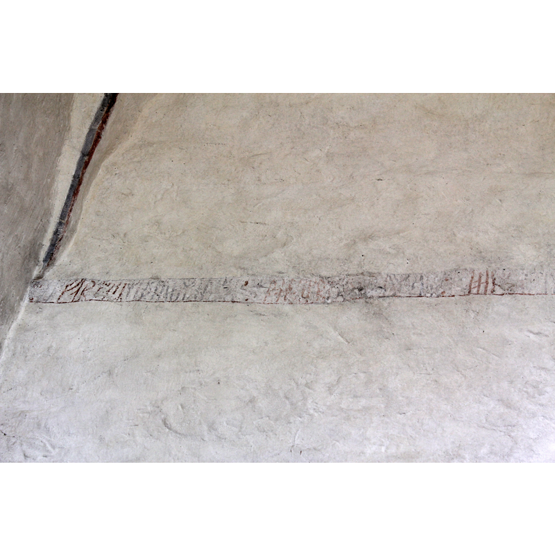 the Runic inscription is said to record the farmers who took part in the building of the church