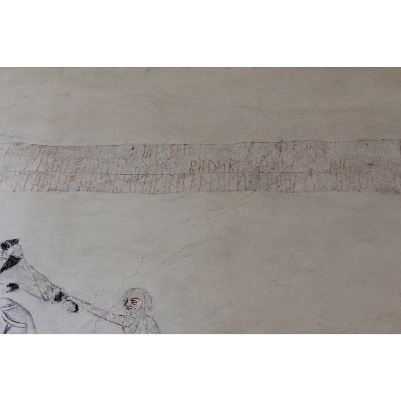 the Runic inscription is said to record the farmers who took part in the building of the church