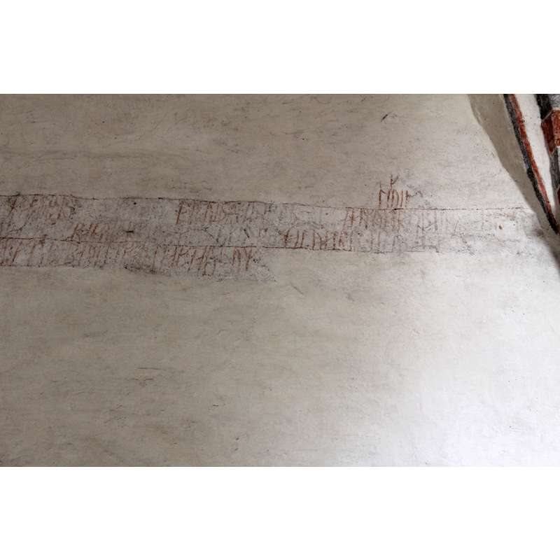 the Runic inscription is said to record the farmers who took part in the building of the church