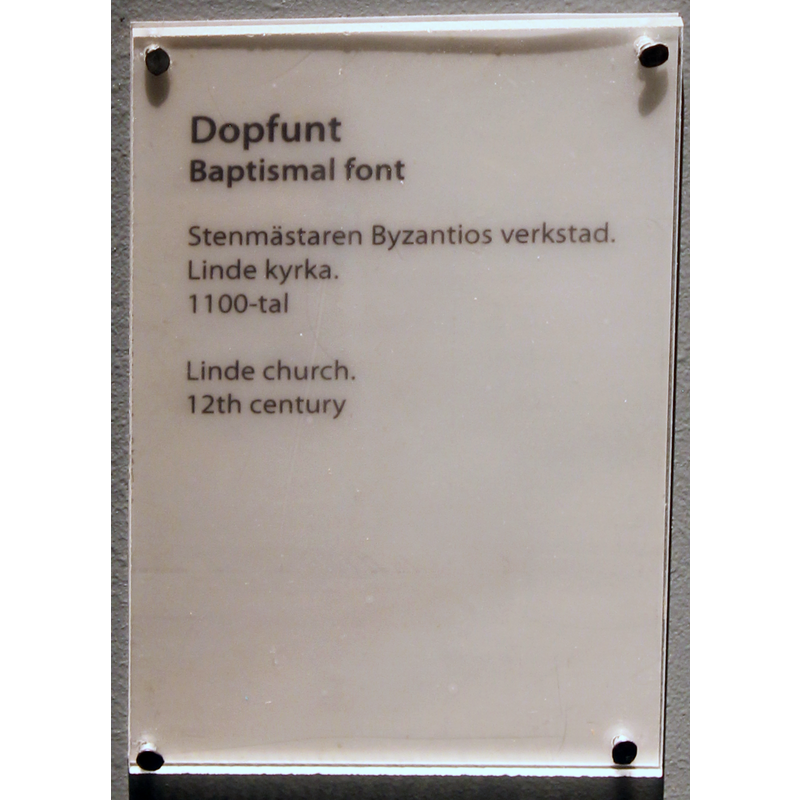 Visby Museum label