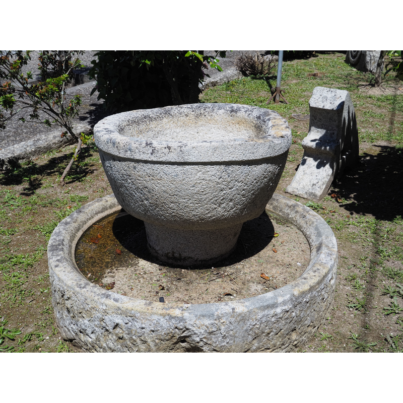 in the garden outside the church