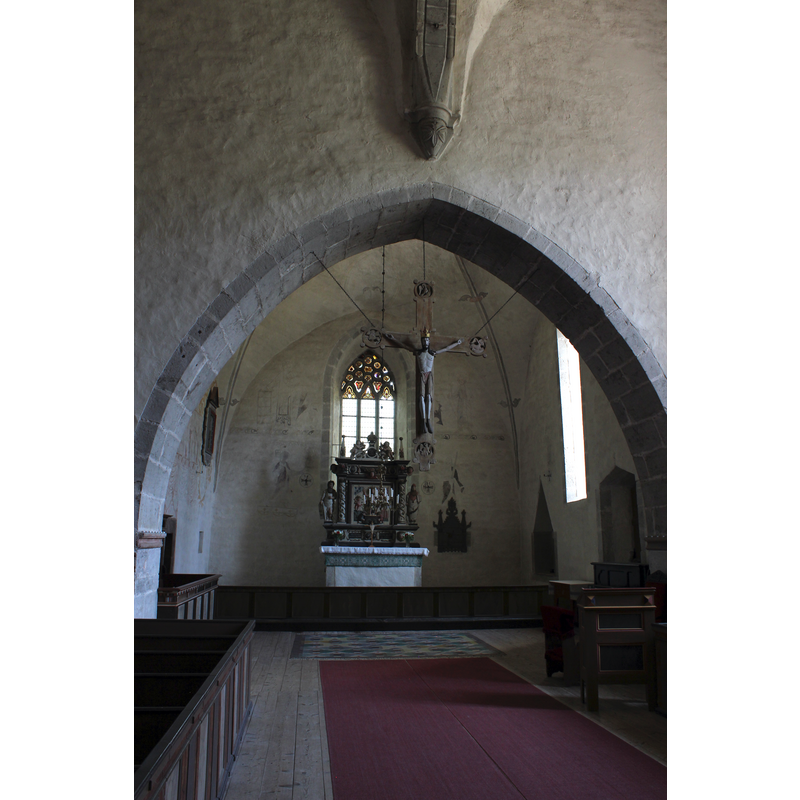 through the chancel arch