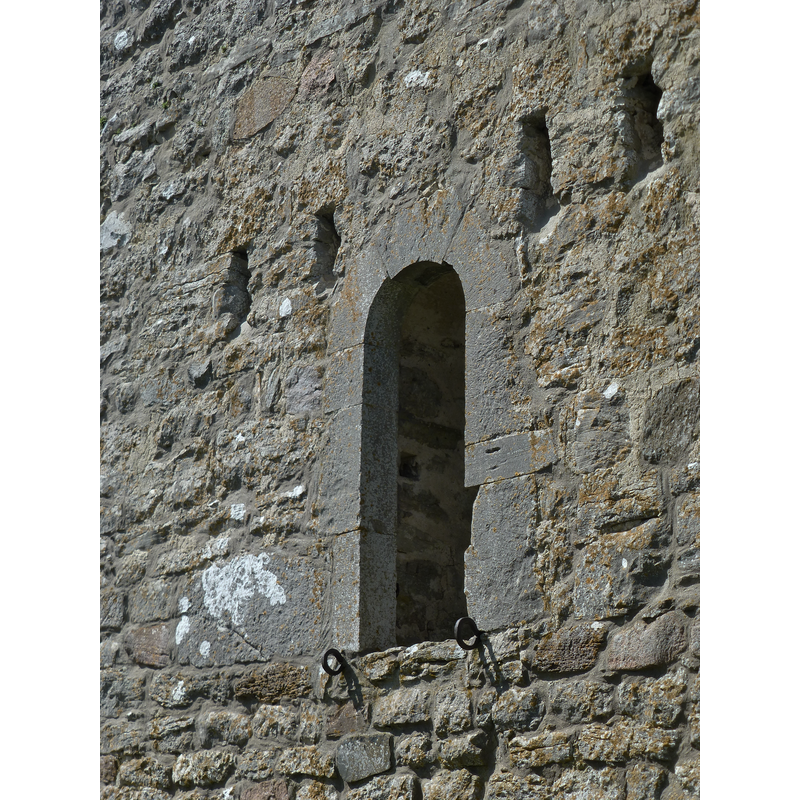 ruins of the 12thC defensive tower to the west of the present church
