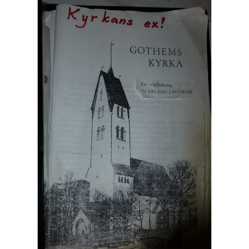 Gothem church write-up by Erland Lagerlöf