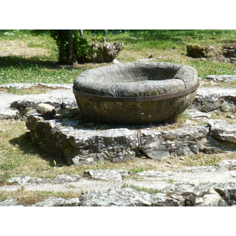 the hemispheric stone vessel in the abbey grounds