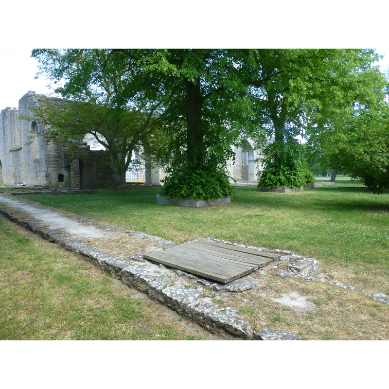 in the background is a northwest view of the abbey church