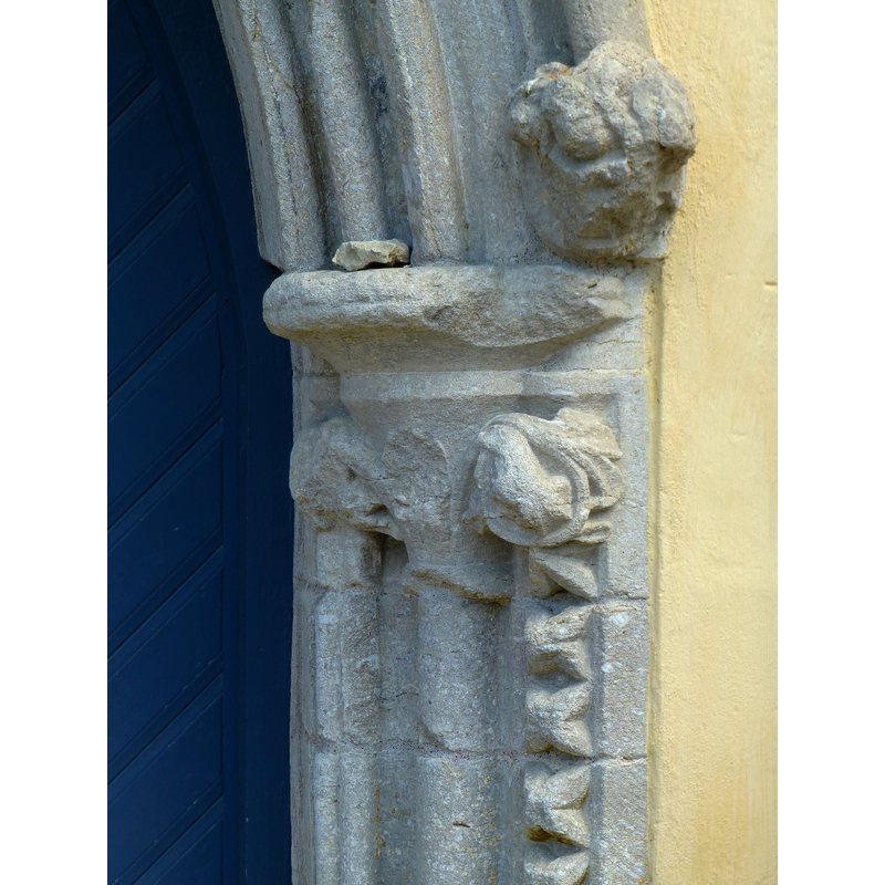 the former abbey brewing house, now a museum; detail of the portal