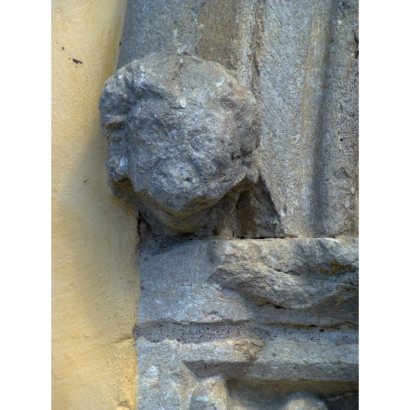the former abbey brewing house, now a museum; detail of the portal