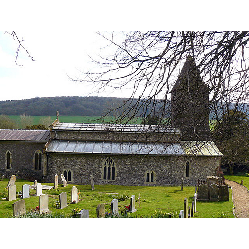 Source caption: "Hurstbourne Tarrant - St Peters Church [...] as seen from the graveyard."