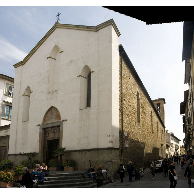 Source caption: "Firenze / Florence - Piazza Sant'Ambrogio - ICE Photocompilation Viewing from NE to East on Chiesa di Sant'Ambrogio".