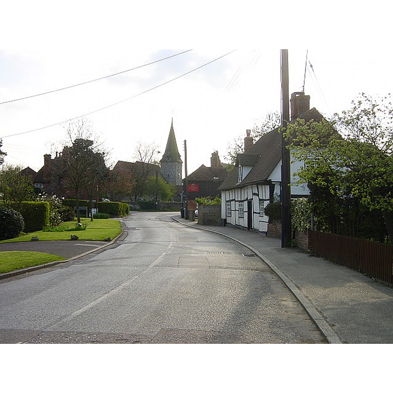 the church seen at the end of The Street [aka Faversham Rd]