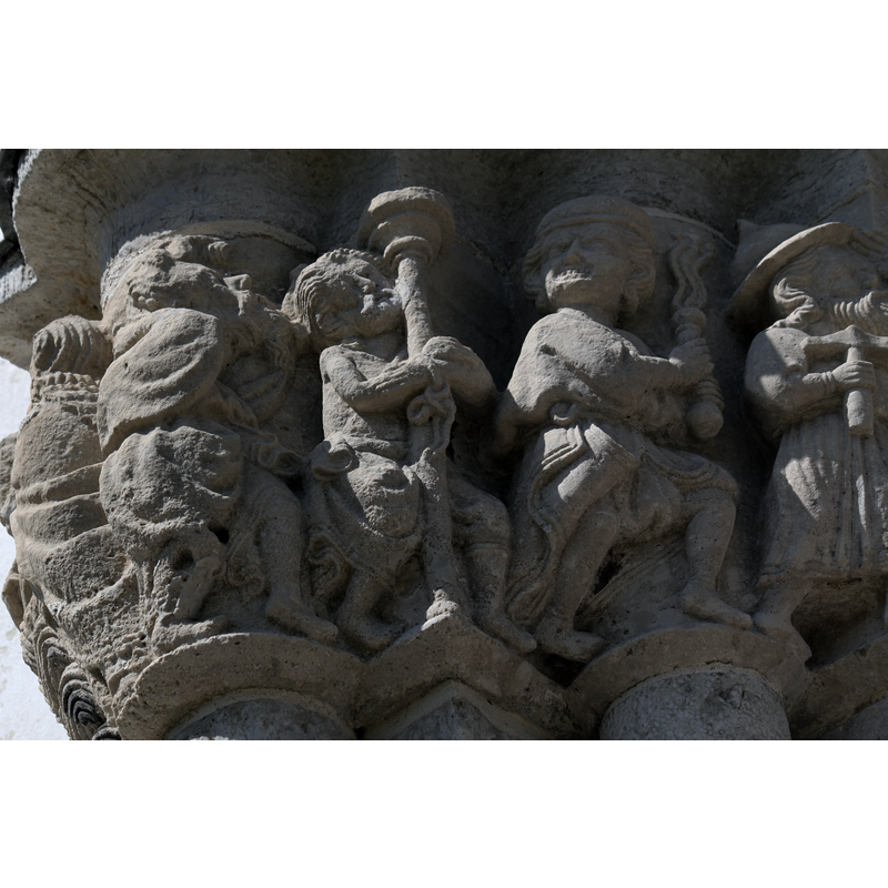 Baptism of Christ in the Jordan [left] -> Flagellation of Christ [centre] -> Crucifixion [right]