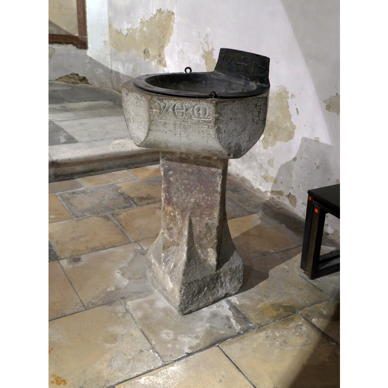 on the lower sides of the pedestal base