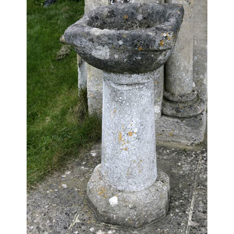 "Pillar piscina. Probably C12. Stone. Round bowl on pillar" [cf. FontNotes]