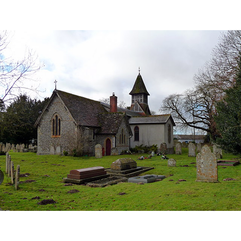 Source caption: "St Michael's - the chancel arch is early Norman and has early English side lancet windows."