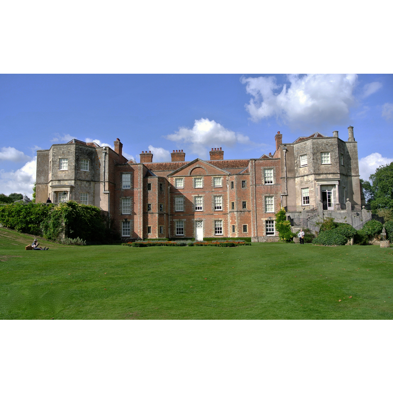 Present view of the mansion, originally an Augustinian priory founded in 1201; the nave of the church became the centre part of the mansion built after the Dissolution