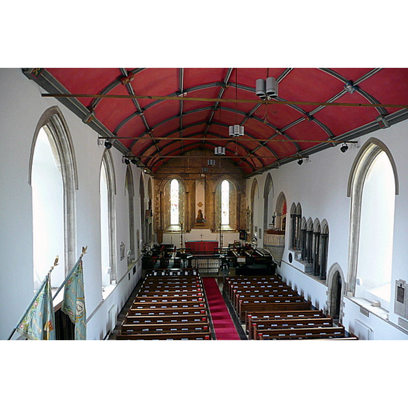 orientation uncertain, as this is the former refectory; the present pulpit was the lectern in the original building -- Source caption: "This is the inside of what is now Beaulieu parish church. It was, during the abbey times, the monks' refectory.""