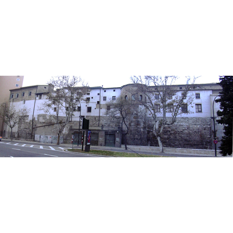 the outer walls of the monastery incorporates part of the original Roman wall