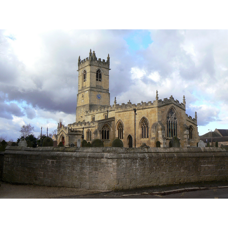 Source caption: "St Peter's Church, Barnburgh. Mainly 14th and 15th century, although parts of the tower are older, with the inevitable 19th century restorations."