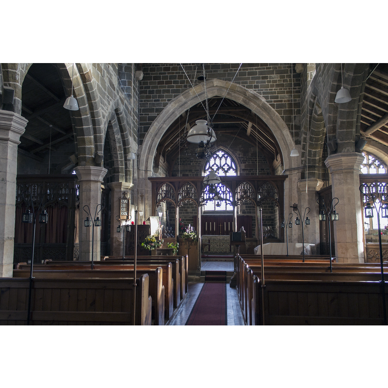 Source caption: "Interior, Ss Peter & Paul church, Bratoft. Showing the 19th C. screen which incorporates parts of a 15th C. one."