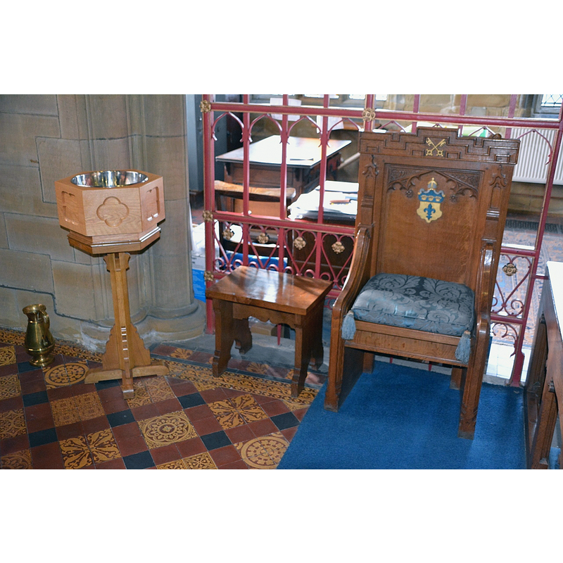 this modern wooden font appears to be in use at Bristall St Peter's; there is another, also modern, perhaps also in use