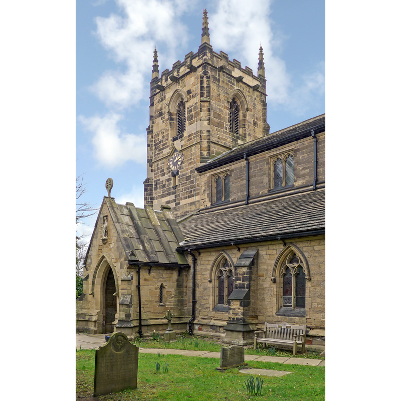 the present church is chiefly mid-19thC