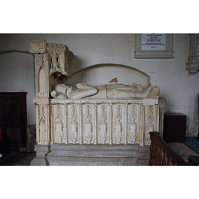 the tomb of Sir Richard Croft (+1509) in the chancel of St.Michael & All Angels' church