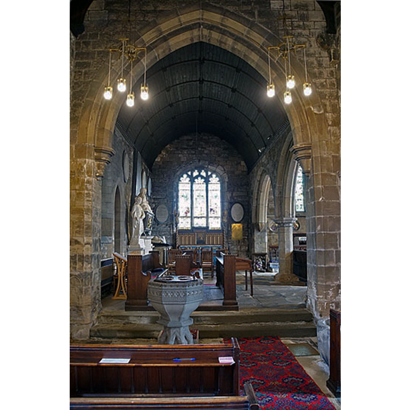 the modern font, probably for the late-19thC restoration of this church