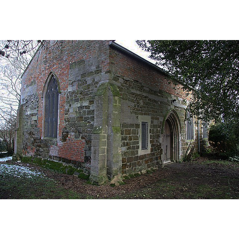 Source caption: "15th century south doorway to the redundant church of St.Helen at Cumberworth".