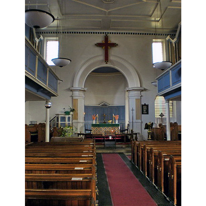 the modern church; the late-medieval building was destroyed by a flood