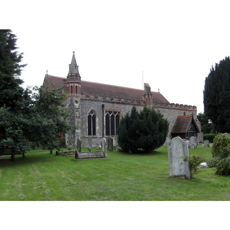 Source caption: "St Andrew's Church, Hatfield Peveral, Essex - former priory church".