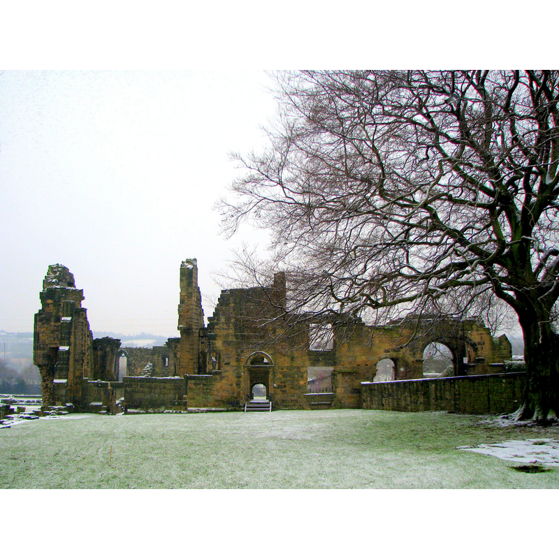 the ruins of the former priory