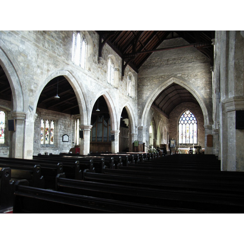 looking across the nave towards the northeast corner, where the organ is located