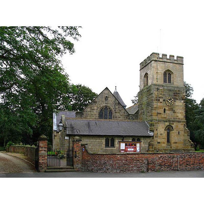 Source caption: "St Oswald's Church, Sowerby. The oldest part of the building dates from the 12th century."