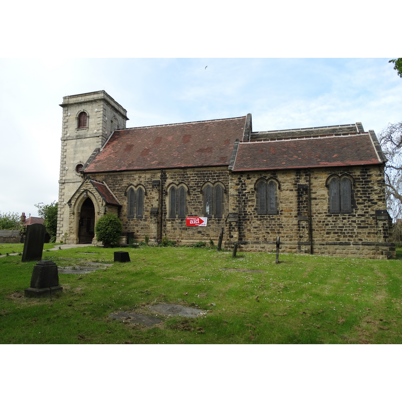 Source caption: "St Helen's Church, Thurnscoe. The original Church of St. Helen on High Street was built in 1087 though today very little of that early structure remains. Excavations during renovation work under a former Rector, John Hall, revealed evidence of Anglo-Saxon activity, including a skeleton, indicating that it may well have been a sacred site before the Norman church was established here. The church we see today was mostly developed in the eighteenth and nineteenth centuries."