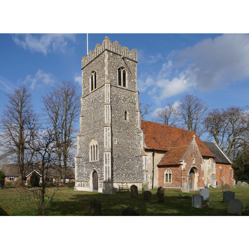 Source caption: "St Edmund's Church, Bromeswell. A grade I listed church with the earlier parts of this building dating from the 15th Century. As with many, it was extensively altered by the Victorians. There has been a church on this site since Saxon times."