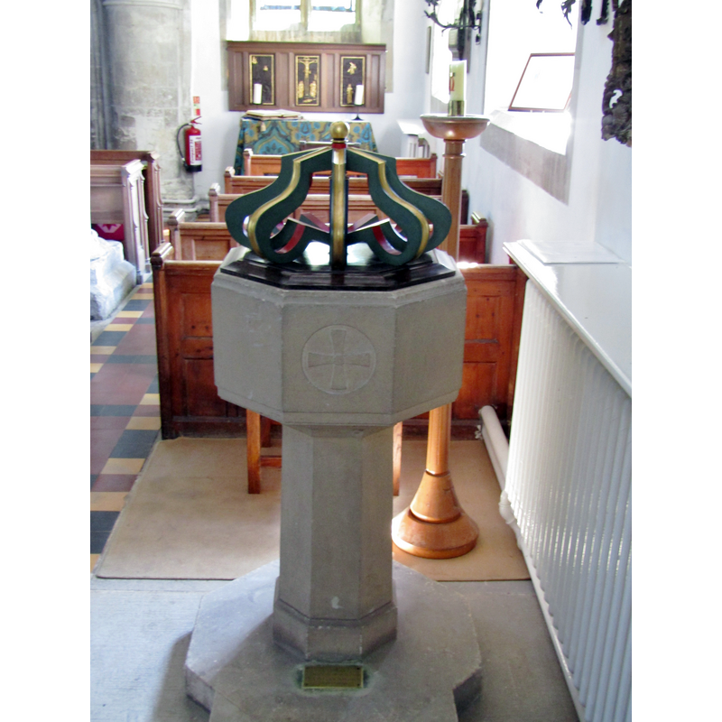 the 19thC font and its 20thC cover