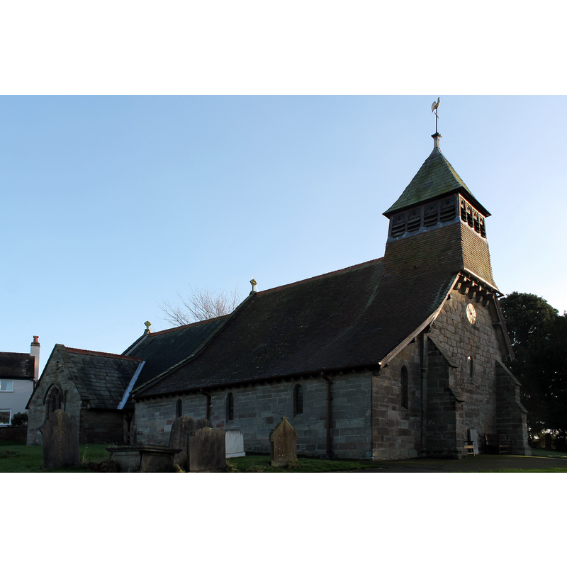 Source caption: "St Giles' church at Marston Montgomery is one of Derbyshire's oldest churches. The chancel arch is of Saxon origin and may well have been built before William I conquered England."