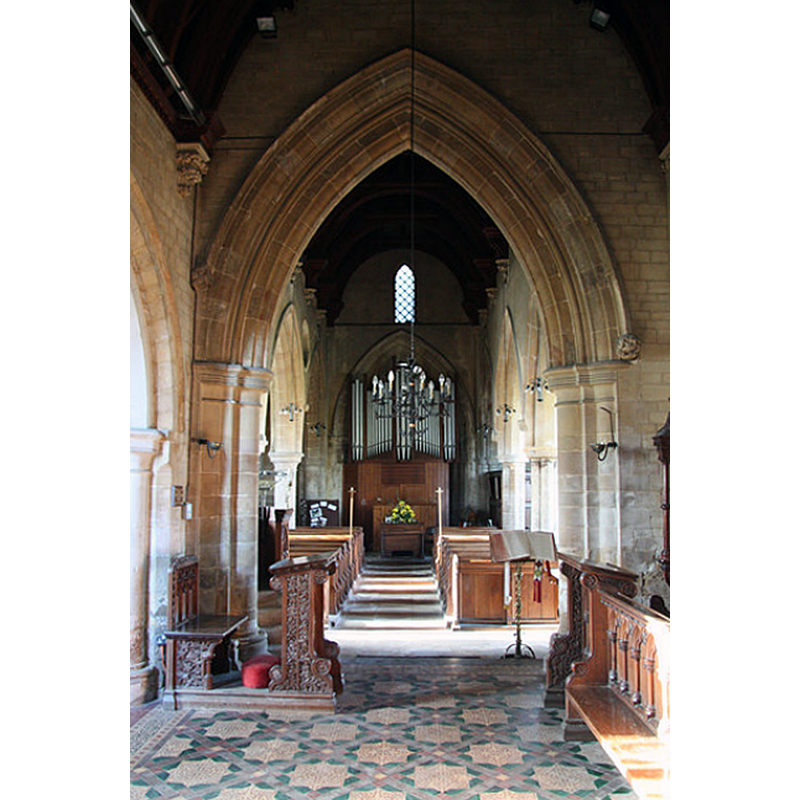 Source caption: "View from the chancel to the nave in St.Mary's church".