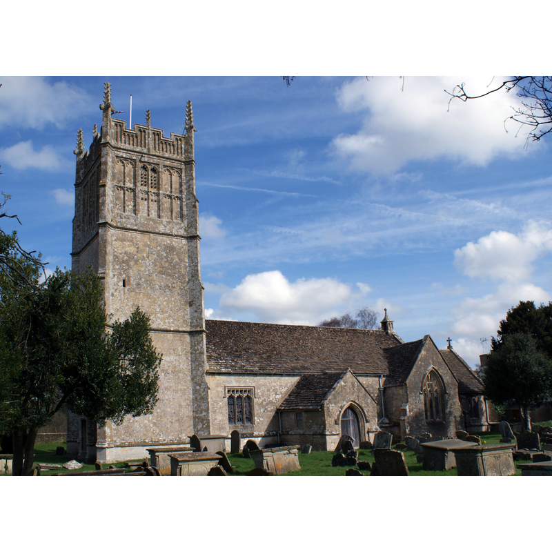 Source caption: "The 12th-15th Century Church of St. Mary's Burton, Nettleton, 03/14. Every architectural style of Gothic architecture is thus represented! The nave is 14th Century Decorated, the tower 15th Century Perpendicular."