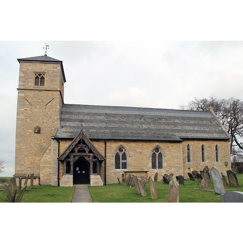 Source caption: "St John the Baptist church, South Carlton [...] Dating from the 12th Century, the church was renovated and largely rebuilt in 1859."