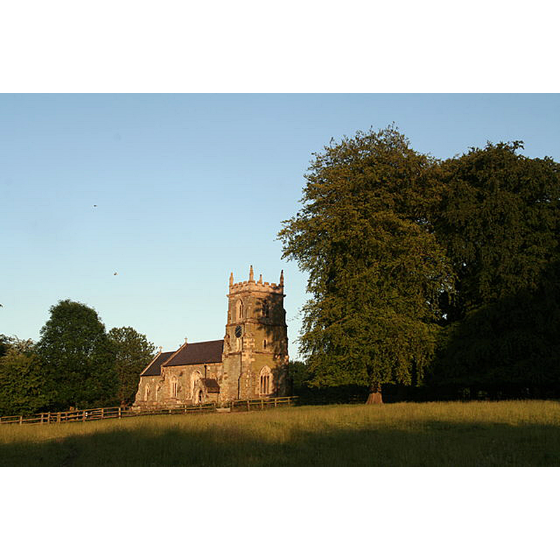 Source caption: "St. Leonard's Church. From the footpath through the South Ormsby Hall parkland."