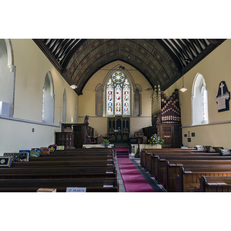 Source caption: "The present church dates from 1875, and was designed by James Fowler of Louth (1828 - 1892). It was built to replace an earlier church, which was dedicated to St. Hilary and St. Albinus."