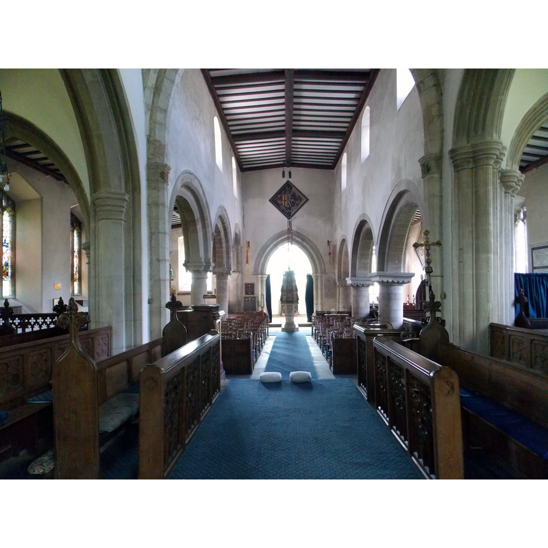Source caption: "Ss Mary & Andrew, Stoke Rochford, interior - nave from the chancel".