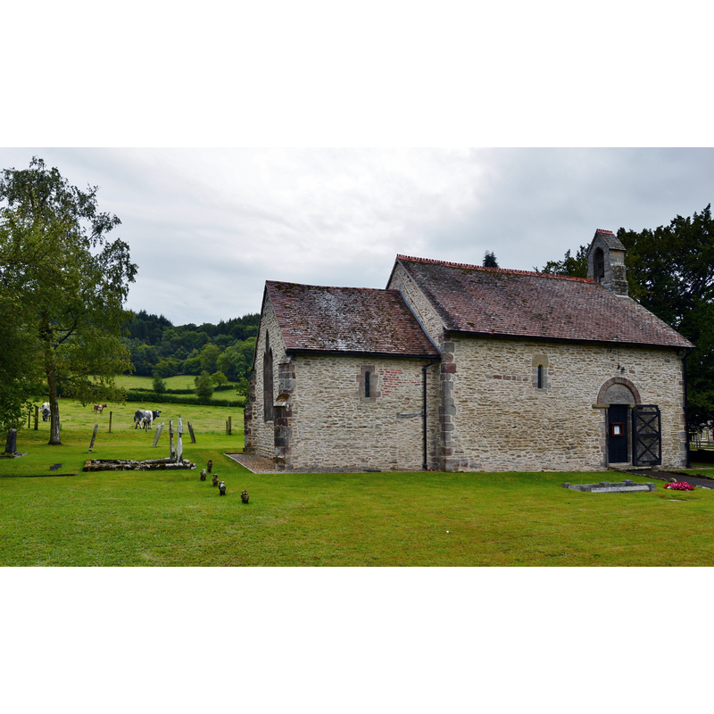 Source caption: "Pipe Aston: St. Giles' Church. This small church was constructed in the 12th century as has little changed since."