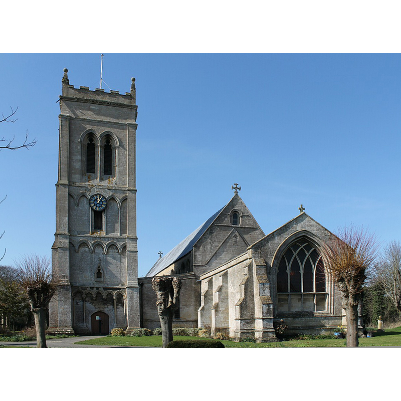 Source caption: "St Mary's church, Waplode. The church is currently entered by the south porch, which was added to the church in Tudor times, when the church was widened to incorporate both south and north nave aisles. However, inside the door has been dated from the 13th century. The changes are more evident when the exterior walls are compared with that of the original architecture of the Norman period in the church. The precision of the Norman builders is lacking in both the construction and alignment of the south and north walls. There is little doubt there was a Saxon church at the time of the Domesday survey (1086) The Abbey of Croyland acted as the Mother Church for many centuries within the fenland area. It is known that the bell tower was begun around the same time as the extension of the west nave, together with the pointed-arched west and south doorways, but was not completed until the beginning of the thirteenth century. Anecdotal evidence suggests that there were plans to incorporate twin towers on either side of the chancel, much in the style of the building at Southwell and Westminster Abbeys. Although the proportions of Whaplode St Mary’s would not have challenged either of these majestic buildings, they were nevertheless intended to represent a very significantly important establishment within the fens. The original construction is thought to have been separate from the church."