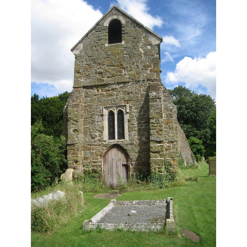Source caption: "St. Peter's, Asterby, west tower. St. Peter's is marked on OS maps as not having a tower but it clearly does have one, albeit not very high. The upper part dates from 1900 the lower part from the late fifteenth century."